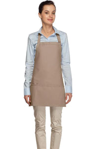 Cardi / DayStar Khaki Deluxe Deluxe Bib Adjustable Apron (3 Pockets)