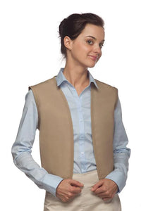 Cardi / DayStar Khaki No Buttons Unisex Vest with No Pockets