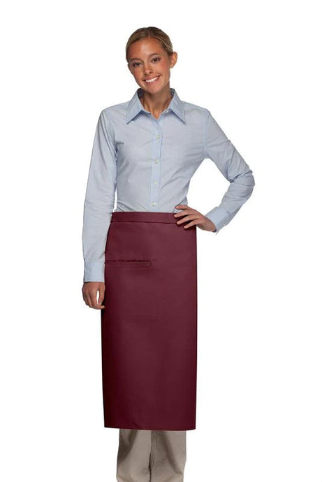 Cardi / DayStar Maroon Full Bistro Apron (1 Inset Pocket)