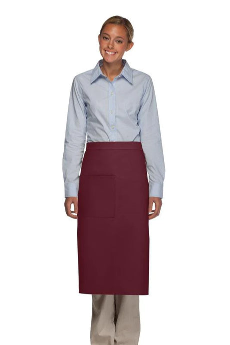 Cardi / DayStar Maroon Full Bistro Apron (1 Pocket)
