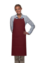 Load image into Gallery viewer, Cardi / DayStar Maroon Deluxe Butcher Adjustable Apron (2 Pockets)