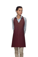 Load image into Gallery viewer, Cardi / DayStar Maroon Deluxe V-Neck Adjustable Tuxedo Apron (2 Pockets)