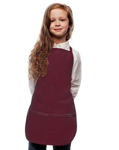 Cardi / DayStar Maroon Kid's Bib Apron (2 Pockets)