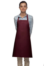 Load image into Gallery viewer, Cardi / DayStar Maroon Deluxe Bib Adjustable Apron (No Pockets)