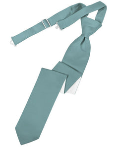 Cardi Pre-Tied Mist Luxury Satin Skinny Necktie