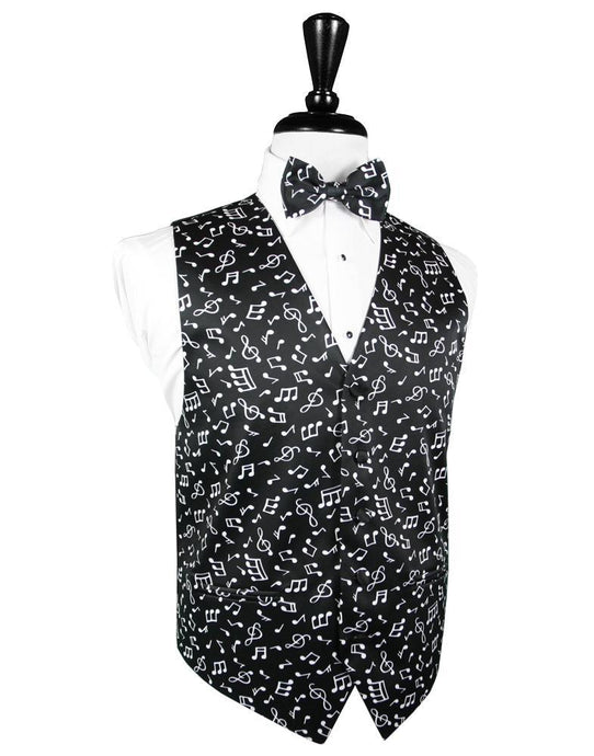 Cardi Music Notes Tuxedo Vest