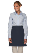 Load image into Gallery viewer, Cardi / DayStar Navy Half Bistro Apron (No Pockets)