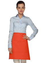 Load image into Gallery viewer, Cardi / DayStar Orange Half Bistro Apron (2 Pockets)