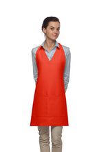 Load image into Gallery viewer, Cardi / DayStar Orange Deluxe V-Neck Adjustable Tuxedo Apron (2 Pockets)