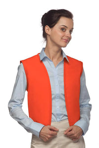 Cardi / DayStar Orange No Buttons Unisex Vest with No Pockets