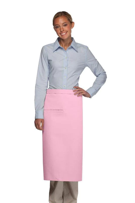 Cardi / DayStar Pink Full Bistro Apron (1 Inset Pocket)