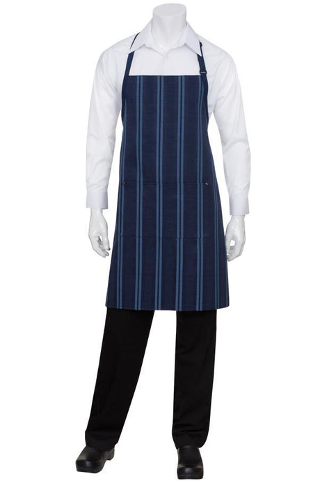 Chef Works Navy & Blue Presidio Bib Apron