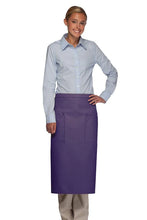 Load image into Gallery viewer, Cardi / DayStar Purple Full Bistro Apron (2 Pockets)