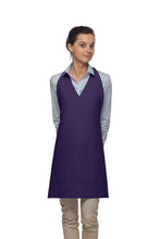 Load image into Gallery viewer, Cardi / DayStar Purple Deluxe V-Neck Adjustable Tuxedo Apron (2 Pockets)