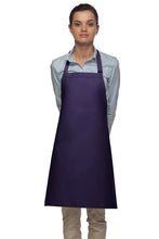 Load image into Gallery viewer, Cardi / DayStar Purple Deluxe Bib Adjustable Apron (No Pockets)