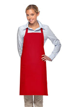 Load image into Gallery viewer, Cardi / DayStar Red Deluxe Bib Adjustable Apron (2 Patch Pockets)