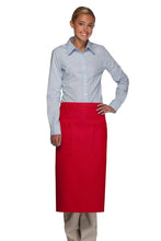 Load image into Gallery viewer, Cardi / DayStar Red Full Bistro Apron (2 Pockets)