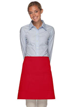 Load image into Gallery viewer, Cardi / DayStar Red Half Bistro Apron (2 Patch Pockets)