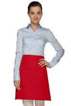 Load image into Gallery viewer, Cardi / DayStar Red Half Bistro Apron (2 Pockets)