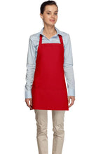 Load image into Gallery viewer, Cardi / DayStar Red Deluxe Deluxe Bib Adjustable Apron (3 Pockets)