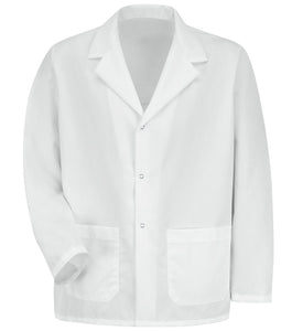 Red Kap Men's White Specialized Lapel Counter Coat