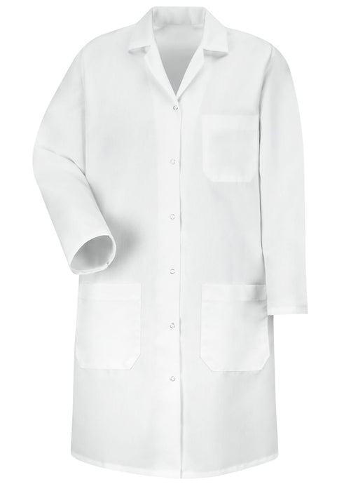 Red Kap Women's White 6-Gripper Front Lab Coat