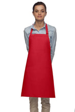 Load image into Gallery viewer, Cardi / DayStar Red Deluxe Bib Adjustable Apron (No Pockets)