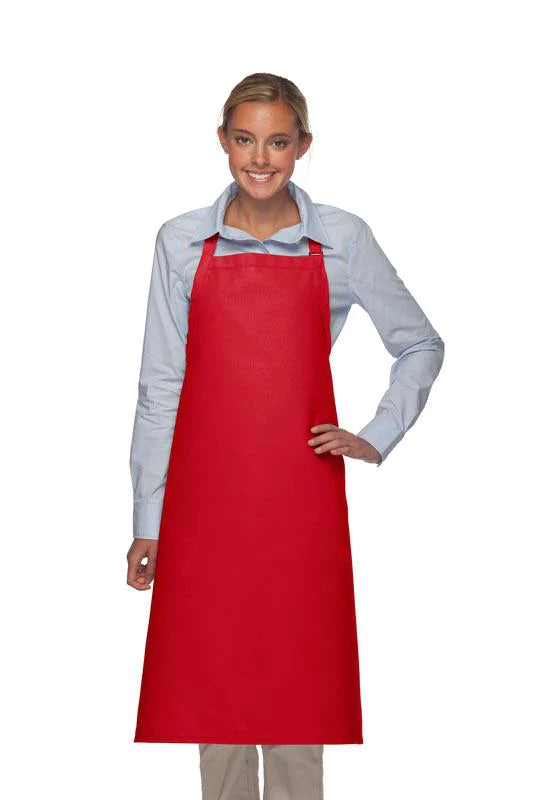 Cardi / DayStar Red Deluxe XL Butcher Adjustable Apron (No Pockets)