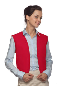 Cardi / DayStar Red No Buttons Unisex Vest with No Pockets