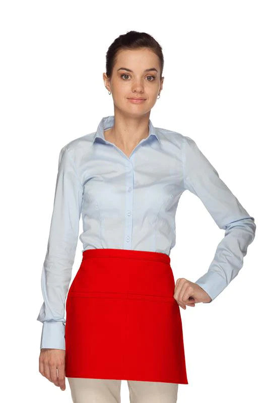 Cardi / DayStar Red Squared Waist Apron (2 Pockets)