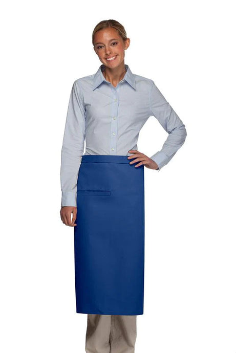 Cardi / DayStar Royal Blue Full Bistro Apron (1 Inset Pocket)