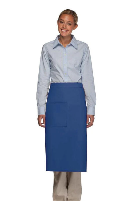 Cardi / DayStar Royal Blue Full Bistro Apron (1 Pocket)