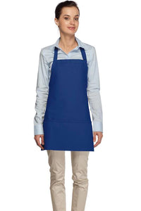 Cardi / DayStar Royal Blue Deluxe Deluxe Bib Adjustable Apron (3 Pockets)