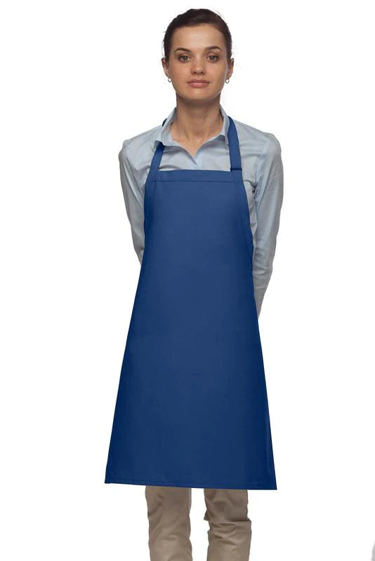 Cardi / DayStar Royal Blue Deluxe Bib Adjustable Apron (No Pockets)