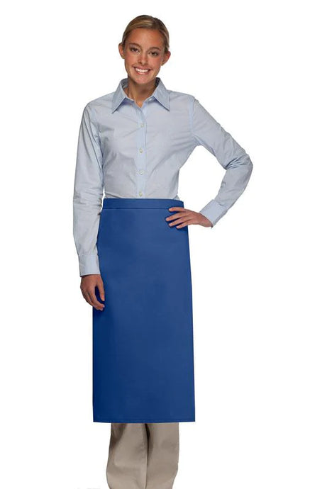 Cardi / DayStar Royal Blue Full Bistro Apron (No Pockets)