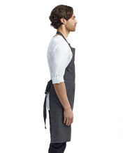 Load image into Gallery viewer, Artisan Collection by Reprime Black Denim Bib Adjustable Apron (4 Pocket Pouch)