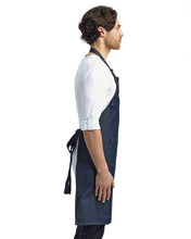 Load image into Gallery viewer, Artisan Collection by Reprime Indigo Denim Bib Adjustable Apron (4 Pocket Pouch)
