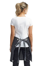 Load image into Gallery viewer, Artisan Collection by Reprime Black Denim Mid-Length Waist Apron (1 Wide Pocket)
