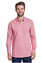 Load image into Gallery viewer, Artisan Collection by Reprime Red / White / XS Men&#39;s Microcheck Long Sleeve Cotton Shirt