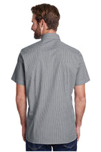 Load image into Gallery viewer, Artisan Collection by Reprime Men&#39;s Microcheck Short Sleeve Cotton Shirt (Black / White)