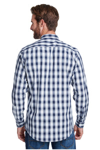 Artisan Collection by Reprime Men's Mulligan Check Long Sleeve Cotton Shirt (White / Navy)