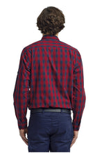 Load image into Gallery viewer, Artisan Collection by Reprime Men&#39;s Mulligan Check Long Sleeve Cotton Shirt (Red / Navy)