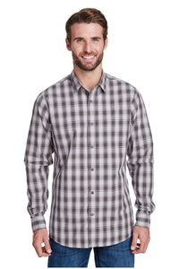Artisan Collection by Reprime Steel / Black / S Men's Mulligan Check Long Sleeve Cotton Shirt