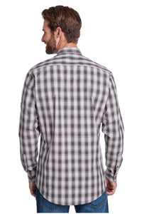 Artisan Collection by Reprime Men's Mulligan Check Long Sleeve Cotton Shirt (Steel / Black)
