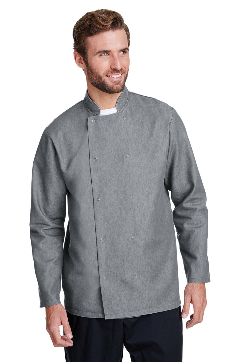Artisan Collection by Reprime XS Chef's Grey Denim Long Sleeve Coat