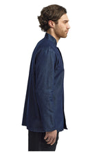 Load image into Gallery viewer, Artisan Collection by Reprime Chef&#39;s Blue Denim Long Sleeve Coat