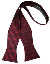 Load image into Gallery viewer, Cristoforo Cardi Self Tie Wine Silk Weave Bow Tie