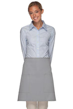 Load image into Gallery viewer, Cardi / DayStar Silver Half Bistro Apron (2 Patch Pockets)