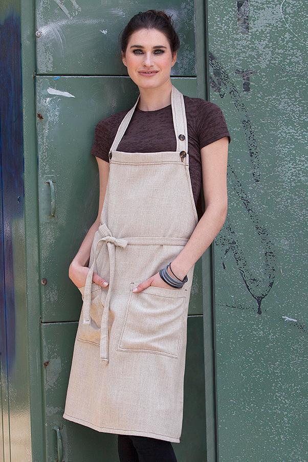 Chef Works Soho Natural Bib Apron