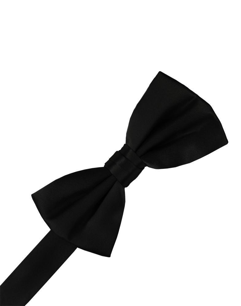 Cristoforo Cardi Pre-Tied Black Noble Silk Bow Tie